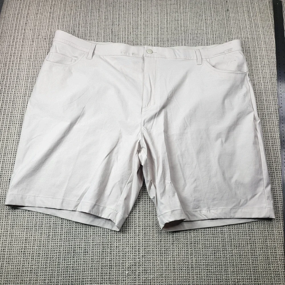 Adidas Shorts Mens 42 White‎ Chino Performance Microfiber 9 Inseam Casual Summer